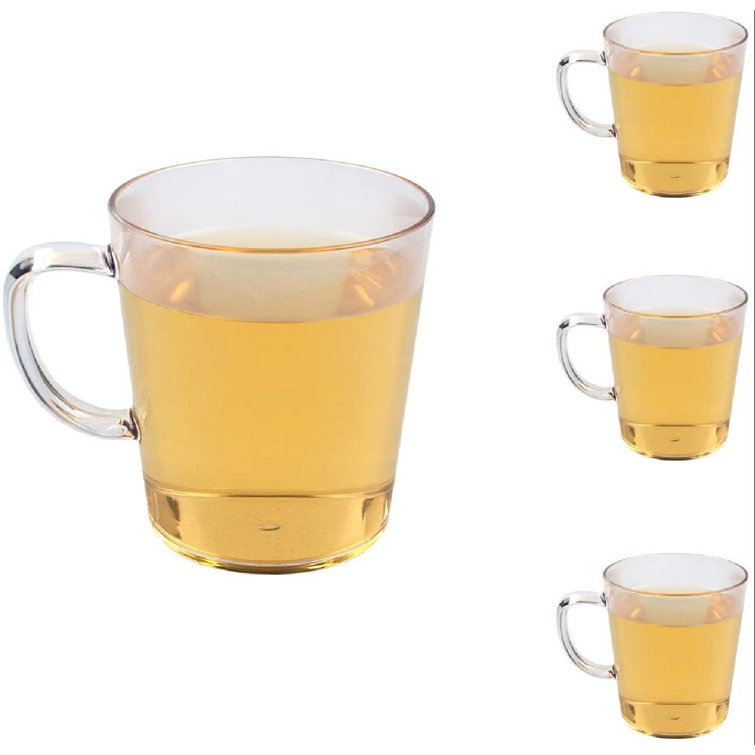 MingshanAncient Plastic Beer Mugs With Handles, Shatterproof Plastic